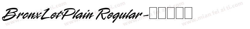 BronxLetPlain Regular字体转换